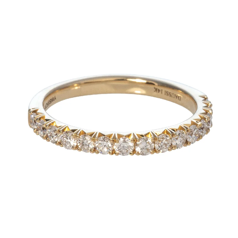 .45ct Round Diamond Pavé 14K Yellow Gold Halfway Band