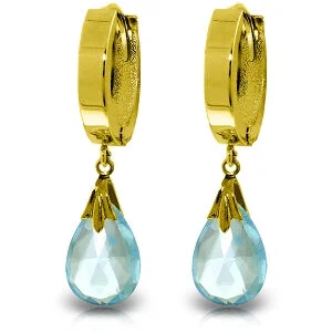 6 Carat 14K Solid Yellow Gold Jordana Blue Topaz Earrings