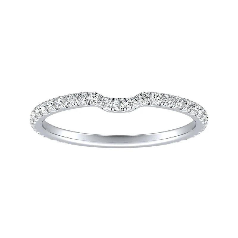 Auriya Platinum 1/4ctw Stackable Diamond Wedding Band