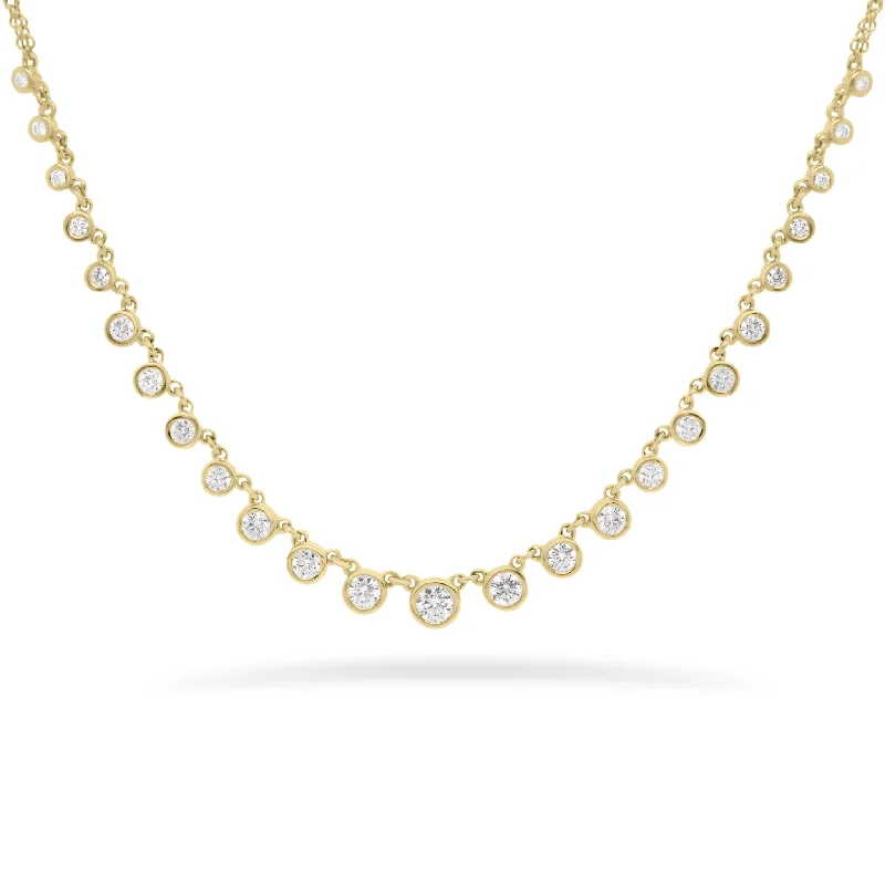 Diamond Bezels Graduated Necklace