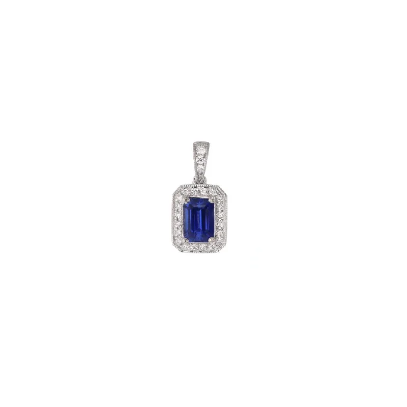 Blue Sapphire & Diamond Pendant | M10276711