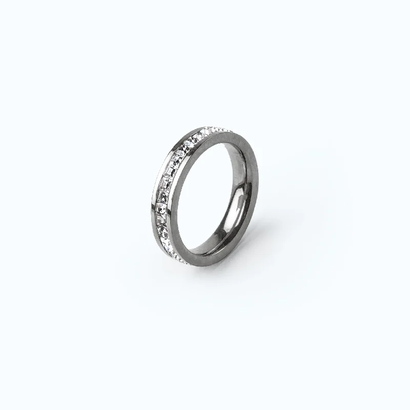 Monaco CZ Iced Ring - Silver