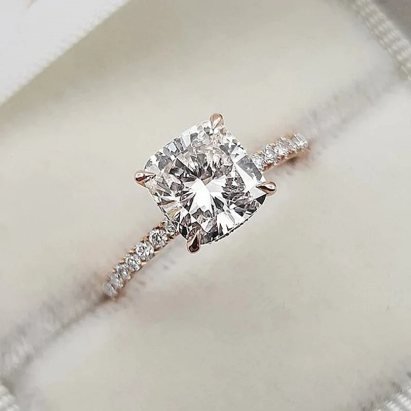 3 CT Cushion Cut Moissanite Engagement Ring