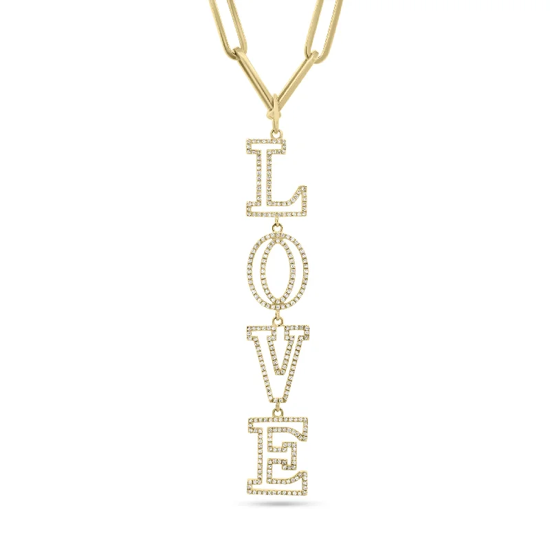 Diamond L-O-V-E Pendant