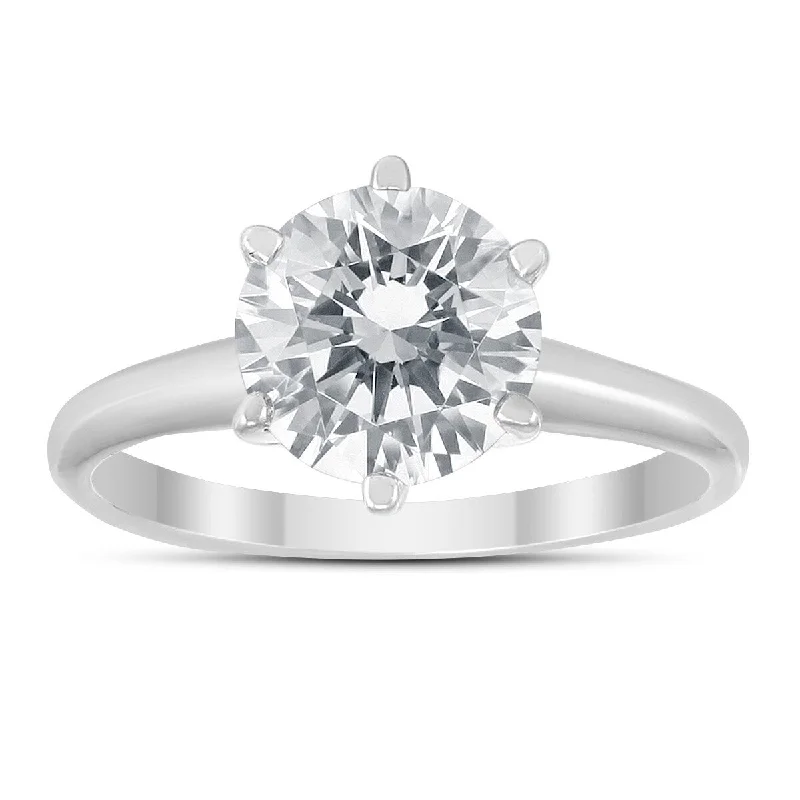 IGI Certified Lab Grown 1 1/4 Carat Diamond Solitaire Ring in 14K White Gold (I Color, SI1 Clarity)