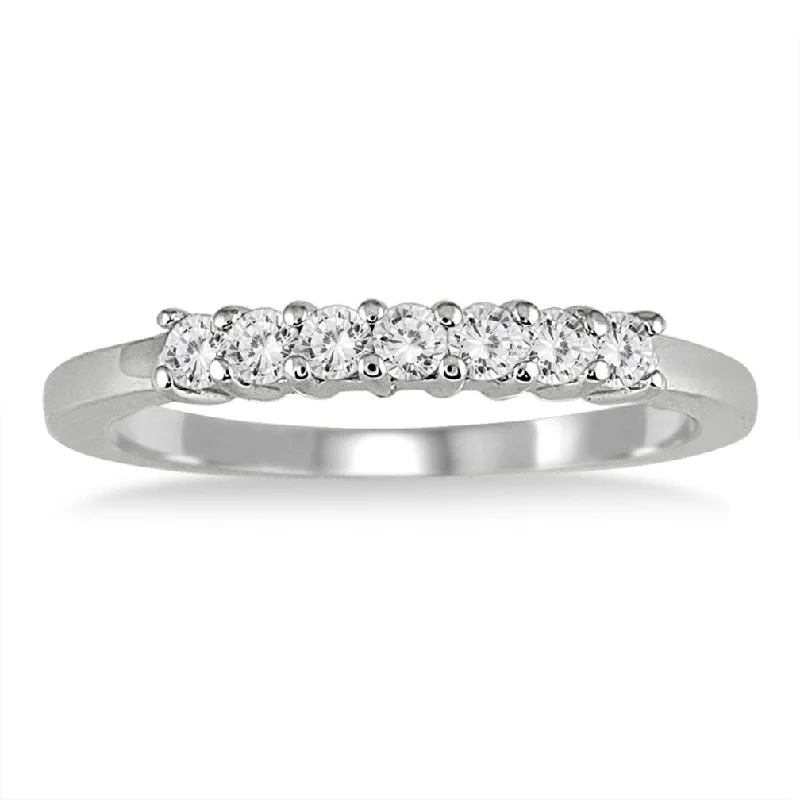 Marquee 3/8 Carat TW 7 Stone Diamond Band in 10K White Gold