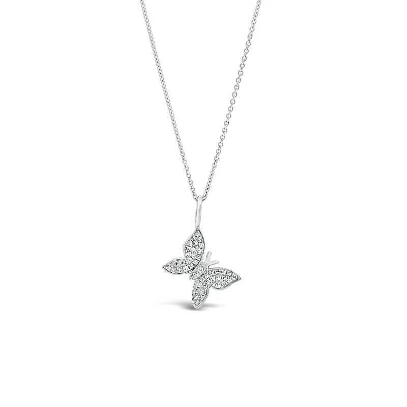 Pave Diamond Butterfly Pendant