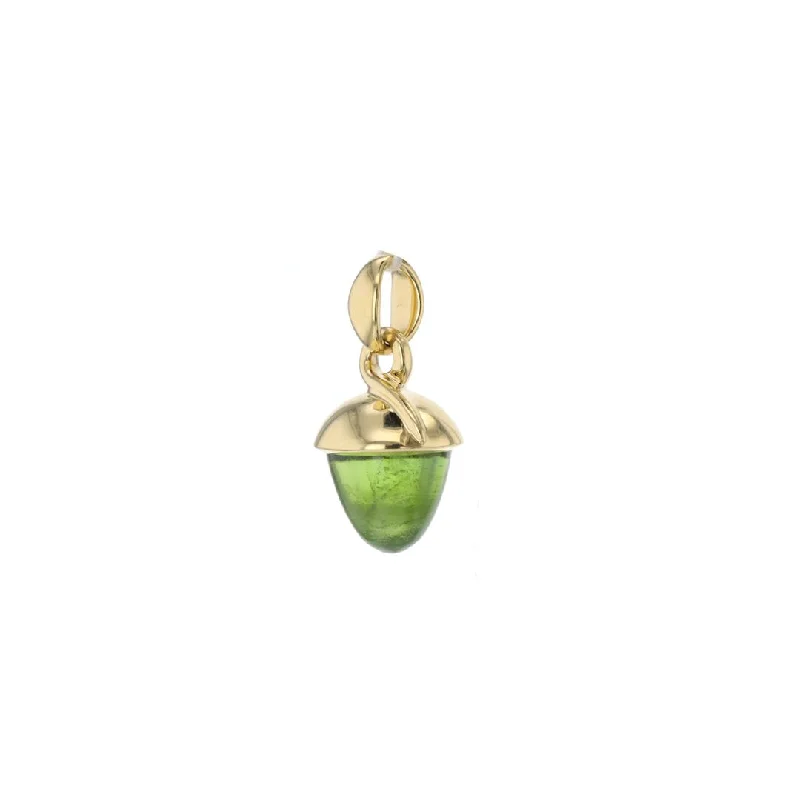 Peridot Mikado Bouquet Acorn Pendant