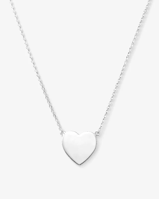 You Have My Heart Necklace 15" - Silver