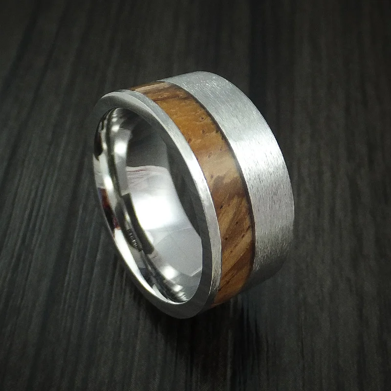 Inconel and Zebrawood Men's Ring Custom Made Wood Band