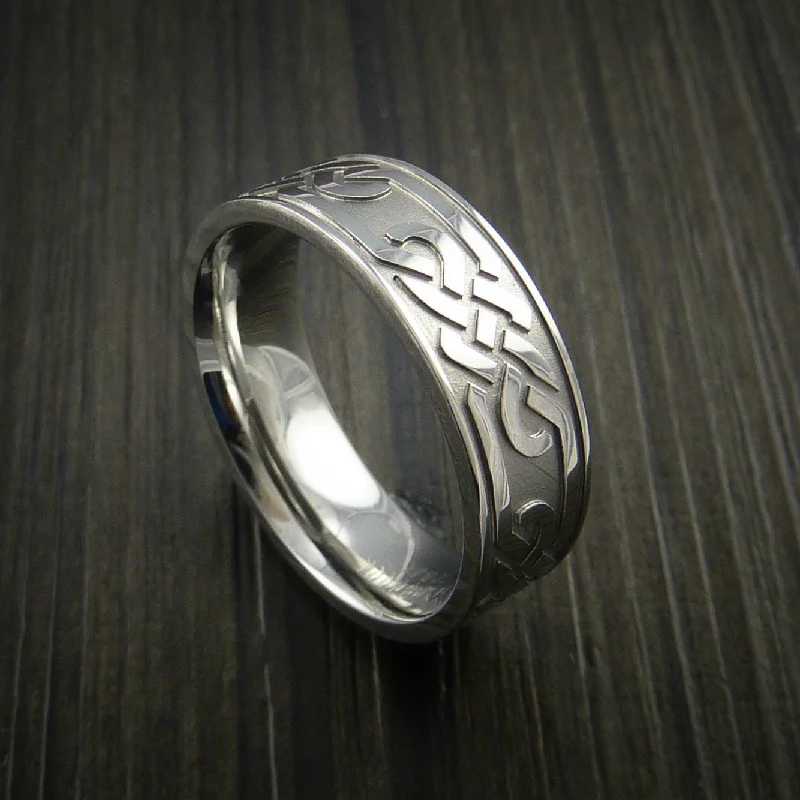 Inconel Celtic Loop Wedding Infinity Men's Ring Custom Made