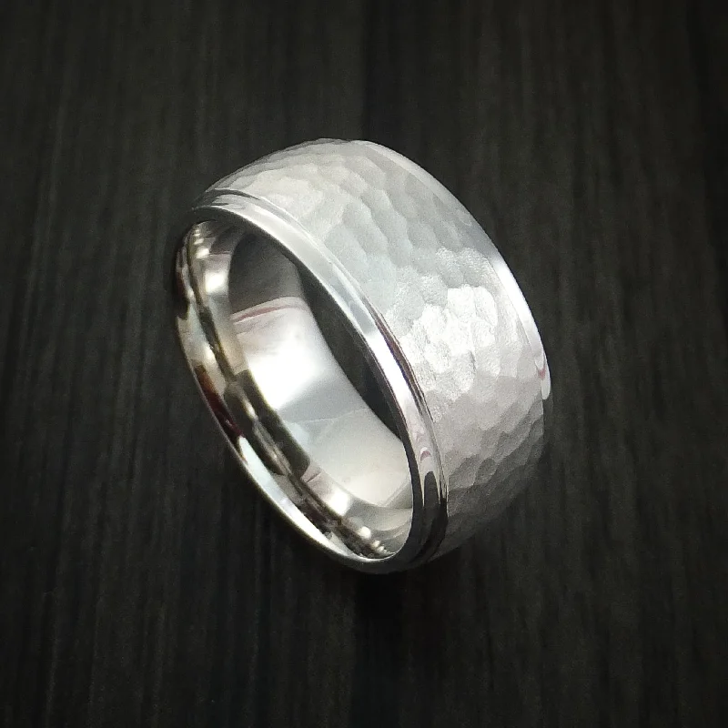 Inconel Hammered Men's Ring Custom Made