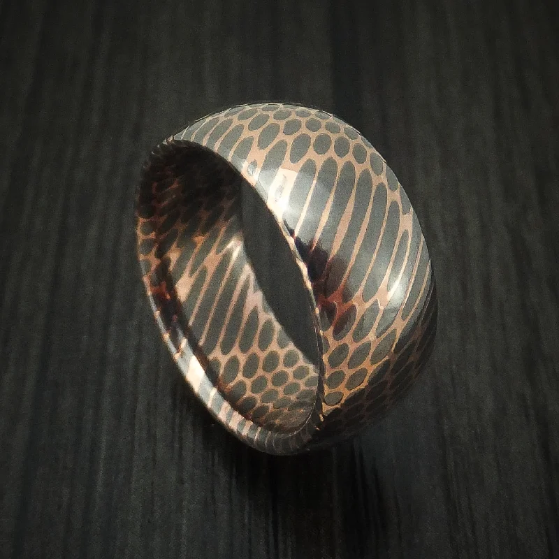 Superconductor Men's Ring Custom Made Titanium-Niobium and Copper Band