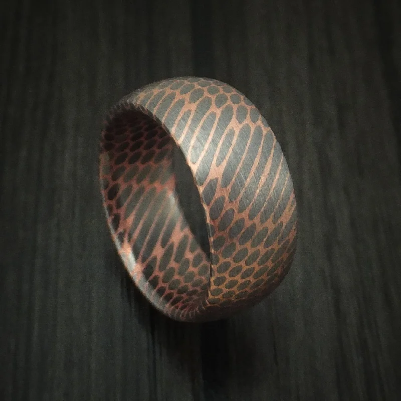 Superconductor Men's Ring Custom Made Titanium-Niobium and Copper Band