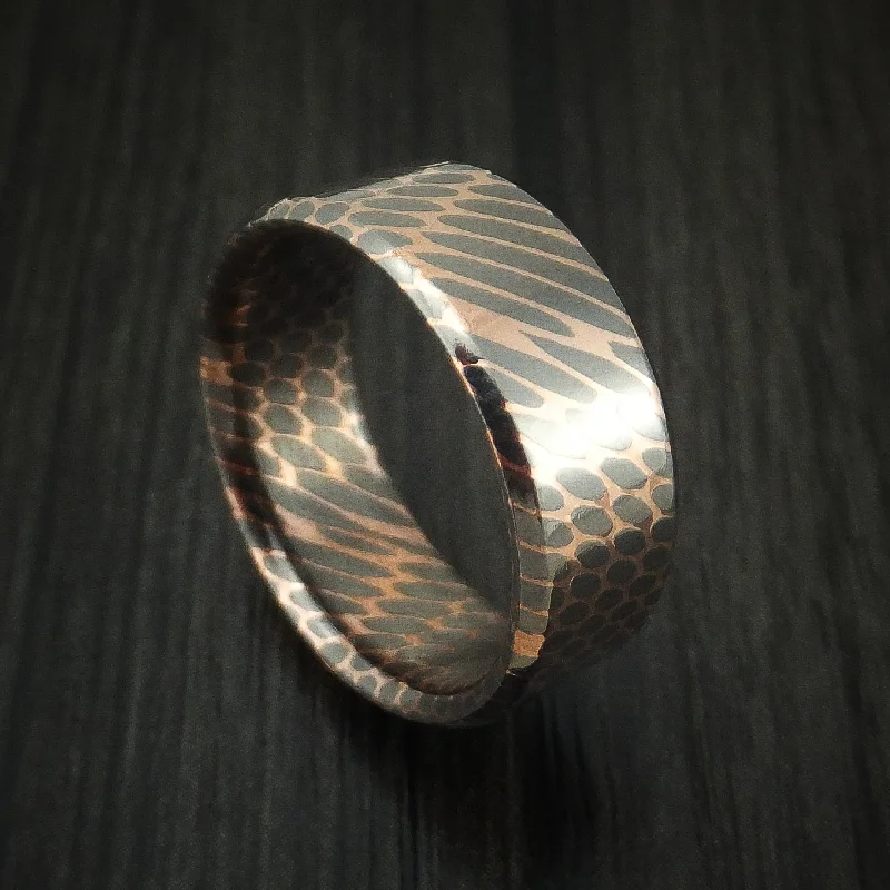 Superconductor Men's Ring Custom Made Titanium-Niobium and Copper Band