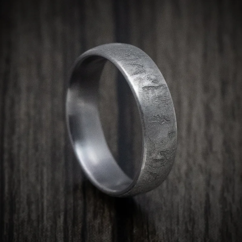 Textured Tantalum Wedding Men's Band