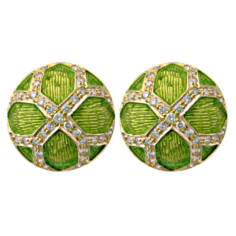 Earrings-Diamond (Enamel)