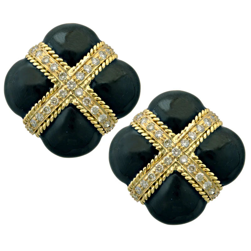 Earrings-Diamond (Enamel)