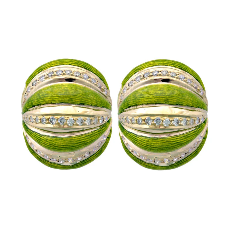 Earrings-Diamond (Enamel)