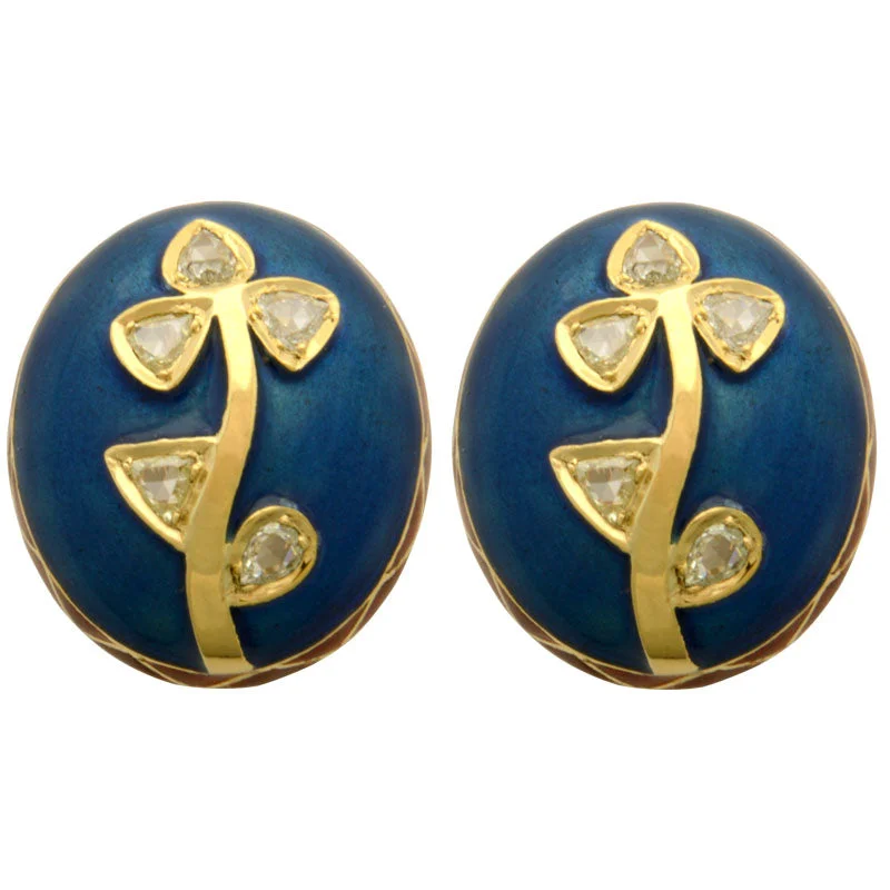 Earrings-Diamond (Enamel)