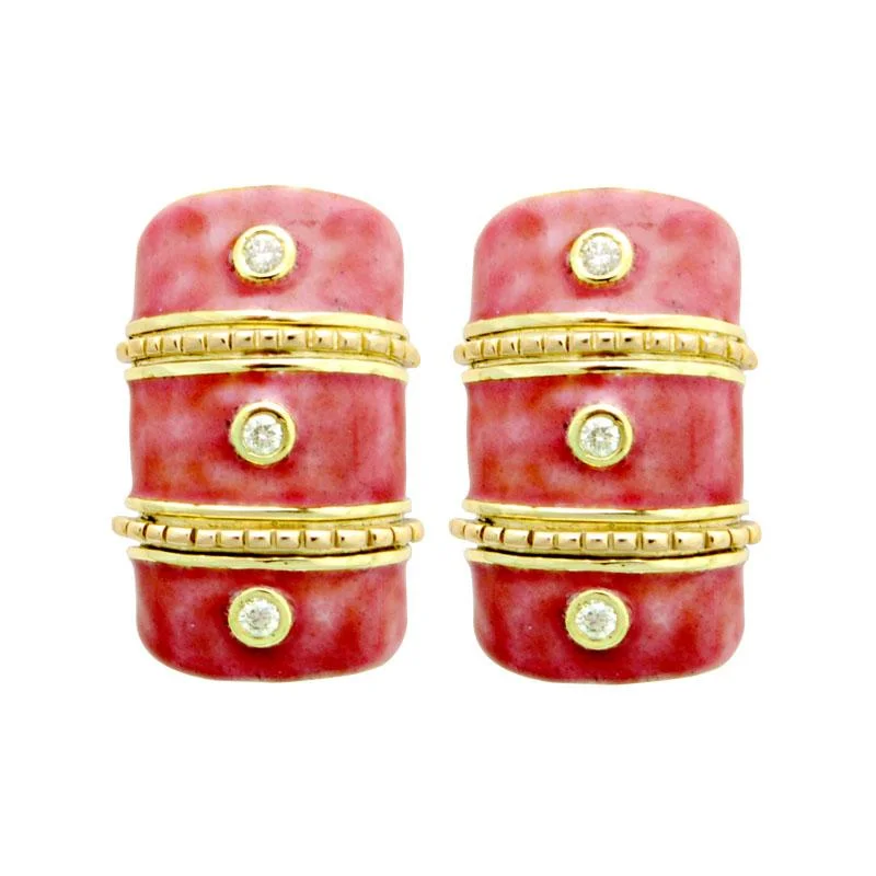 Earrings-Diamond (Enamel)