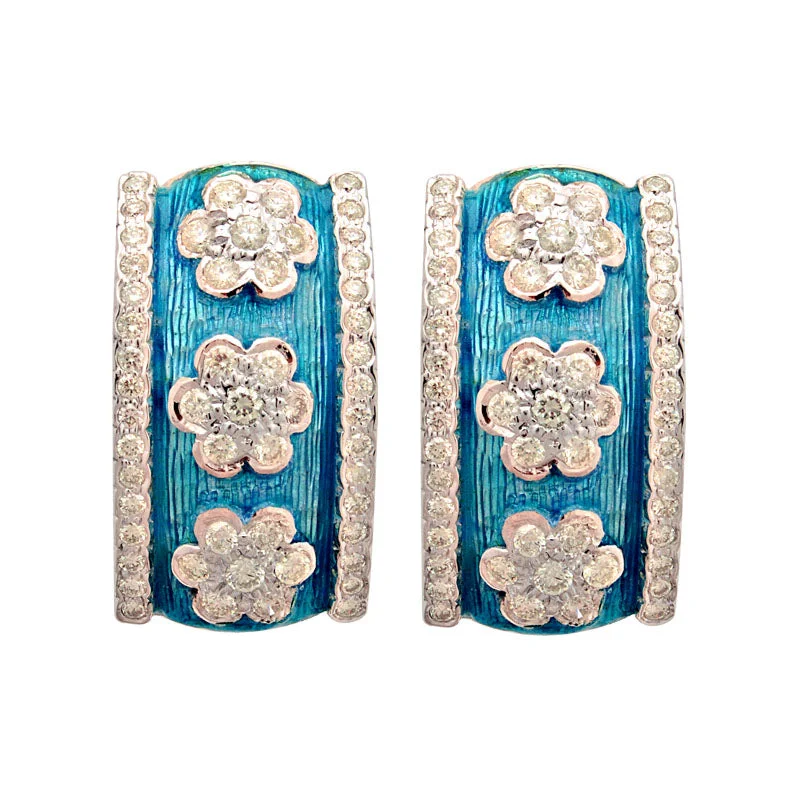 Earrings-Diamond (Enamel)