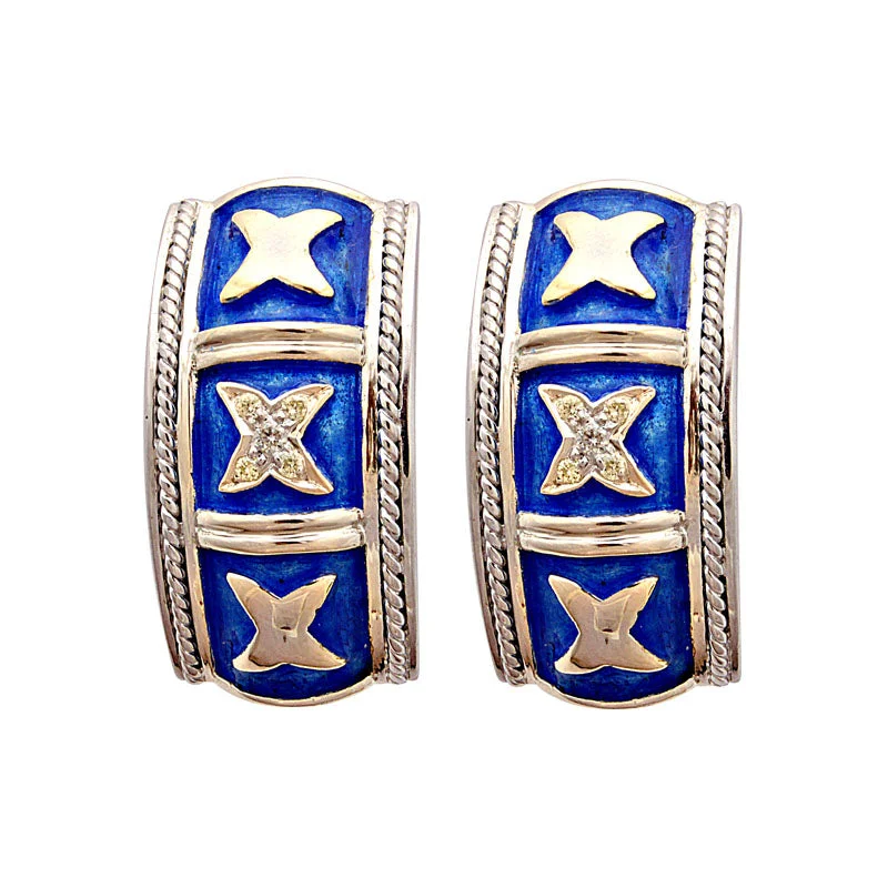 Earrings-Diamond (Enamel)