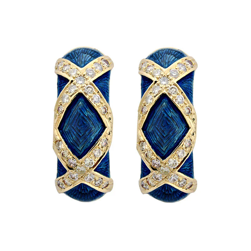 Earrings-Diamond (Enamel)