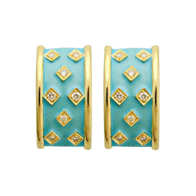 Earrings-Diamond (Enamel)