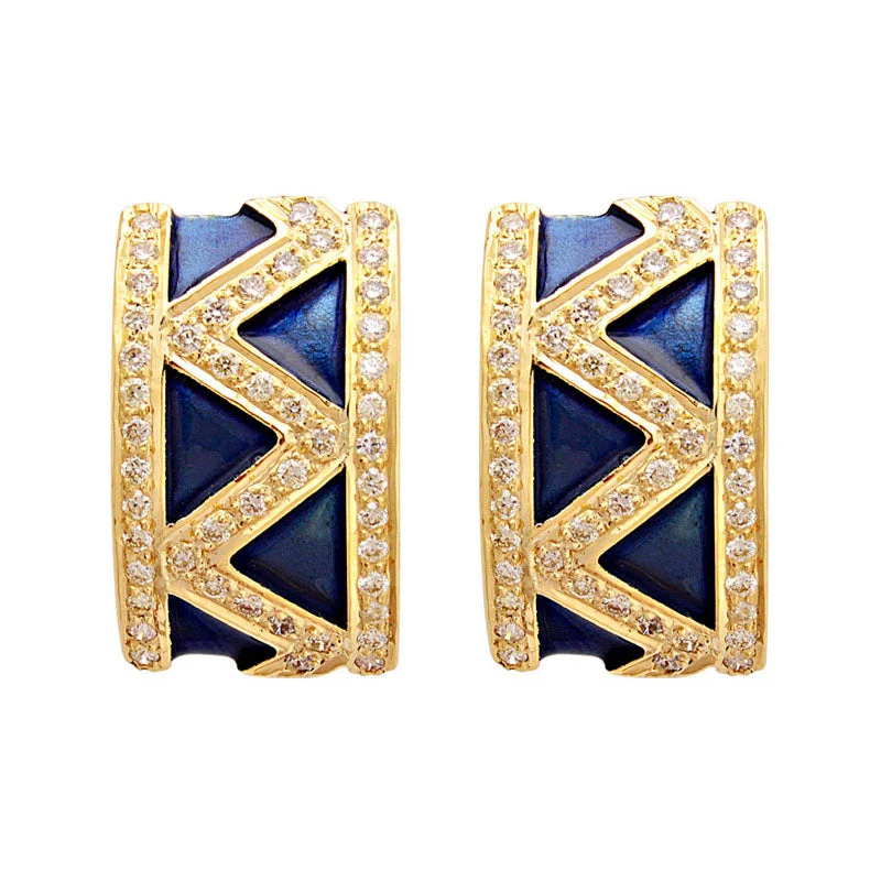 Earrings-Diamond (Enamel)