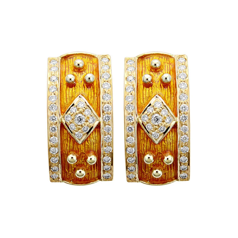 Earrings-Diamond (Enamel)