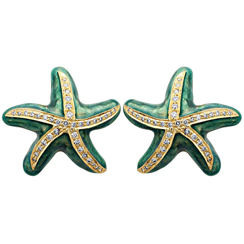 Earrings-Diamond (Enamel)