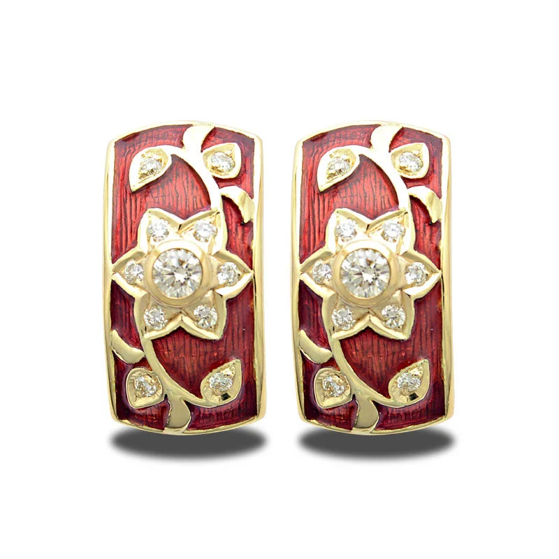 Earrings-Diamond (Enamel)