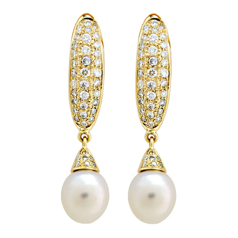 Earrings-South Sea Pearl and Diamond