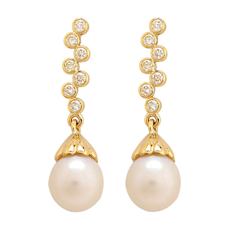 Earrings-South Sea Pearl and Diamond