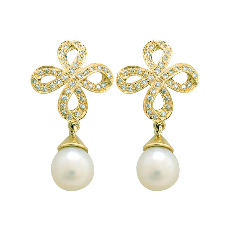 Earrings-South Sea Pearl and Diamond