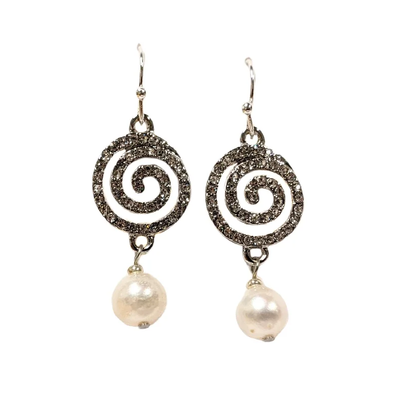 Starry Night Crystal Swirl Earrings